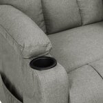 vidaXL Fauteuil inclinable Gris clair Tissu