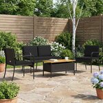 vidaXL Ensemble de jardin avec coussin acier