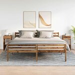 vidaXL Tables de chevet avec tiroir 2 Pièces vieux bois 35x34x66 5 cm