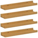 vidaXL Étagère Murale 4 Pièces Beige 40 x 9 x 3 cm Bois d'ingénierie