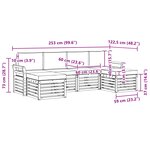 vidaXL Ensemble de canapés d'extérieur 6 pc Gris Naturel et Clair