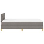 vidaXL Lit boxspring avec matelas Taupe 120 x 190 cm tissu