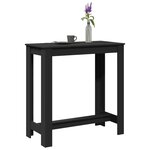 vidaXL Table de bar noir 102x50x103 5 cm bois d'ingénierie