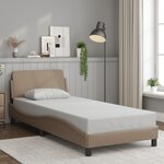 vidaXL Cadre de lit sans matelas cappuccino 90x190 cm similicuir