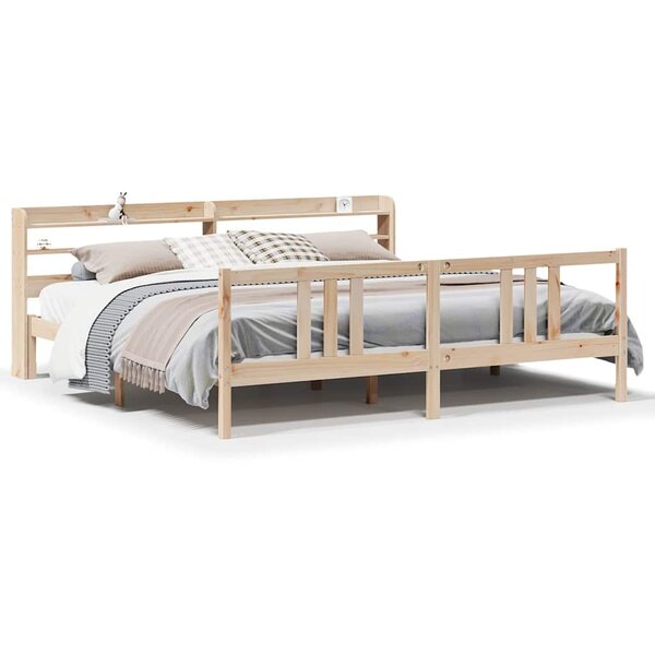 vidaXL Cadre de lit avec tête de lit sans matelas 180x200 cm
