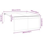 vidaXL Auvent Rétractable Bleu et anthracite 350 x 250 cm
