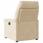 vidaXL Fauteuil inclinable électrique crème tissu microfibre