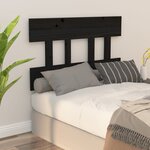 vidaXL Tête de lit Noir 93 5x3x81 cm Bois massif de pin