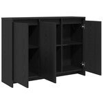 Buffet vidaXL en chêne noir 102x33x75 cm en bois d'ingénierie