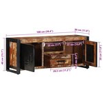 vidaXL Meuble TV 100x30x40 cm Bois de récupération solide