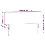 vidaXL Tête de lit à LED Vert foncé 144x5x78/88 cm Velours