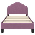 vidaXL Cadre de lit pour enfants avec tête de lit Violet 80 x 160 cm