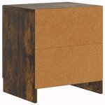 vidaXL Cabinet de chevet 2 Pièces Chêne fumé 43 x 34 5 x 47 cm