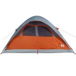 vidaXL Tente familiale à dôme 6 personnes orange imperméable