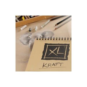 Bloc 60 Feuilles Croquis XL Kraft Spiralé petit côté A5 90g CANSON