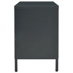 vidaXL Meuble TV Anthracite 105x35x52 cm Acier et verre