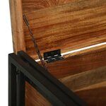 vidaXL Boîte de Rangement Marron et noir 80 x 50 x 50 cm Bois d'acacia