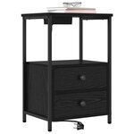 vidaXL Cabinet de chevet Chêne noir 40 x 31 x 60 cm Bois d'ingénierie