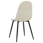 vidaXL Chaises à manger lot de 4 crème velours
