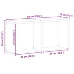 vidaXL Armoire murale 60x16x30 cm gris béton bois d'ingénierie