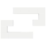 vidaXL Ensemble de meubles TV 8 Pièces Blanc Bois d'ingénierie