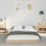 vidaXL Cadre de lit Marron 140 x 190 cm Bois massif en pin
