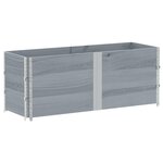 vidaXL Jardinière gris 150x50 cm bois massif de pin