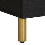 vidaXL Table de chevet noir 40x33x46 cm bois de manguier solide