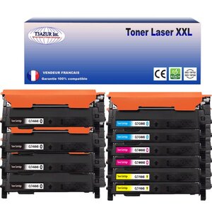 10 Toners  compatibles avec Samsung CLT-404S pour Samsung XPress C430FW (Noire + Couleur) - T3AZUR