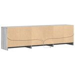 vidaXL Meuble TV avec LED sonoma gris 180x34x50 cm bois d'ingénierie