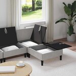 vidaXL Ensemble de meubles pour le salon 4 Pièces Gris clair Tissu