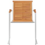 vidaXL Chaises de jardin avec coussins lot de 2 Acacia solide et acier