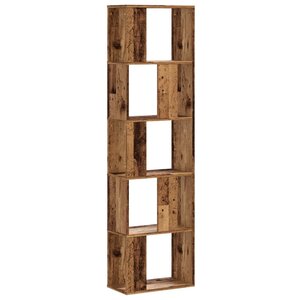 vidaXL Bibliothèque 5 niveaux vieux bois bois d'ingénierie