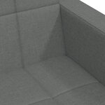 vidaXL Canapé-lit à 2 places avec repose-pied gris foncé tissu