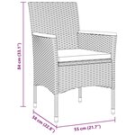 vidaXL Ensemble de salle à manger pour jardin 5 Pièces Noir Poly rotin