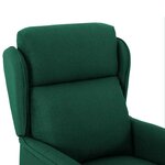 vidaXL Fauteuil inclinable Vert foncé 67.5 x 93.5 x 101.5 cm tissu