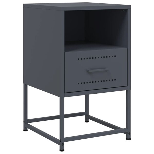 vidaXL Table de chevet anthracite 36x39x60 5 cm acier