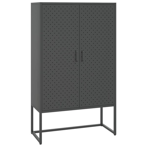 vidaXL Buffet haut Anthracite 80x35x135 cm Acier