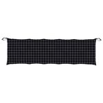 vidaXL Coussins de banc de jardin lot de 2 motif à carreaux noir
