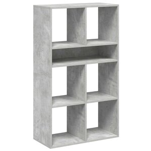 vidaXL Bibliothèque gris béton 66x31x112 cm bois d'ingénierie