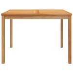 vidaXL Table à dîner de jardin 110x110x77 cm Bois de teck solide