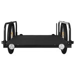 vidaXL Remorque de vélo noir 135x70x37 cm fer
