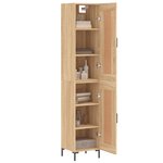 vidaXL Buffet haut Chêne sonoma 34 5x34x180 cm Bois d'ingénierie