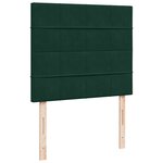 vidaXL Sommier à lattes de lit avec matelas vert foncé 120x190 cm