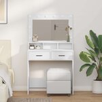vidaXL Coiffeuse avec tiroir Blanc 79 x 41 x 135 cm Bois d'ingénierie