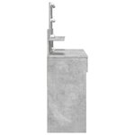 vidaXL Coiffeuse avec LED gris béton 100x40x130 cm