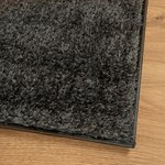 vidaXL Tapis ISTAN à poils longs aspect brillant anthracite 160x230 cm