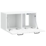 vidaXL Meuble TV mural Blanc 59 5 x 31 x 30 cm Bois d'ingénierie