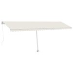 vidaXL Auvent manuel rétractable avec LED 600x300 cm Crème