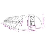 vidaXL Serre avec cadre en acier blanc 60 m² 12x5x2 3 m